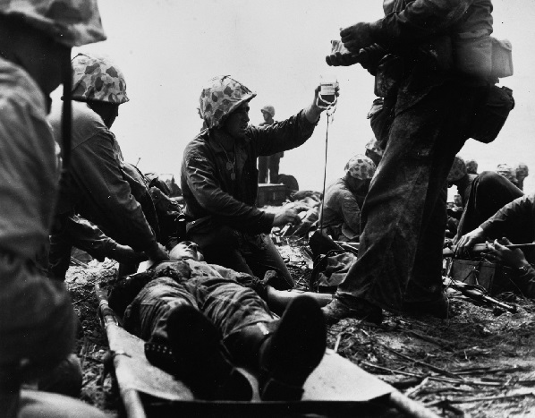 Wounded US Marine Feb 1944