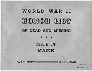 Maine Army Cover Page