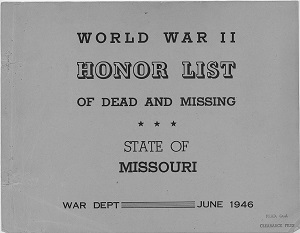 Missouri Army Cover Page