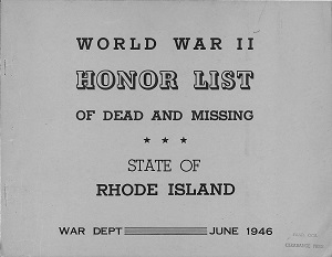 Rhode Island Army Cover Page