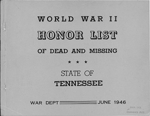 Tennessee Army Cover Page