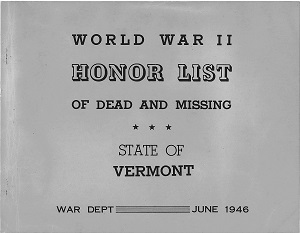 Vermont Army Cover Page