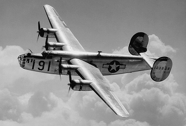 Consolidated B-24D Liberator over Maxwell Field, Alabama.
