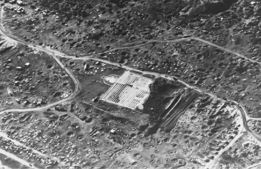  Marine cemetery under construction on Iwo Jima, circa March 1945